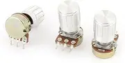 Aexit 3 (Potentiometer) Pcs B10K 10K Ohm 13mm Metal Rotating Shaft 3 Terminals Rotary Audio Single Linear (36ry326qf397) Taper Potentiometer