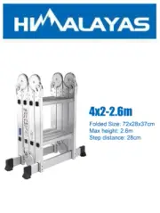 2.6M/3.6M Multi Purpose Aluminium Folding Ladder Step Extension Scaffold NSW