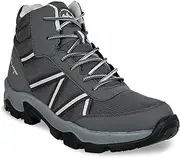 [Allen Cooper] Men's Sports Trekking & Hiking,Biking,Walking Shoes with Rubber Outsole & Memory Foam Insole Lace-Up Shoes for Men's, Lightgrey-Black, 8 UK