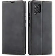 for Samsung Galaxy A21S Case, Premium PU Leather Cover TPU Bumper with Card Hold
