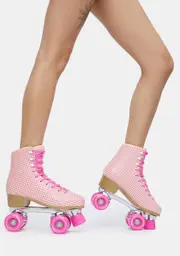 [Impala Rollerskates] Pink Tartan Quad Roller Skates