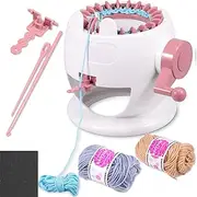 22 Needles Smart Weaving Loom, DIY Hand Crank Knitting Machine, DIY Double Knitting Board Rotating Machines for Adult Kids Scarf Hat