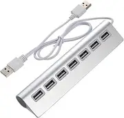 OSALADI USB Hub USB Adapter Pink Monitor Stand Super Capacitor Battery Computer Adhesive Phone Stand USB Adaptors Laptop Hub Cellphone Camera for Laptop USB Splitter Material