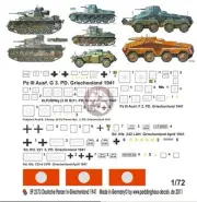 Peddinghaus 1/72 German Tank / AFV Markings Greece 1941 WWII (7 vehicles) 2373