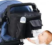 Buggy Organiser for Prams, Buggy Pram Bag Organiser, Pram Bag Organiser Bag, Waterproof Pram Bag, Baby Shoulder Strap Organiser Bag, for Toys, Nappies