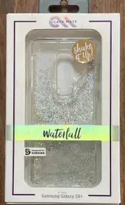 Case-Mate Galaxy S9+ Plus Case Clear Sparkle Waterfall Liquid Cascading Glitter