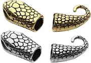 SEWACC 10 Set Snakehead Jewelry Clasps Alloy Metal Connectors for Necklace and Bracelet Making Easier Installation Glittering Appearance