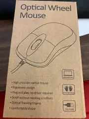 Optical Wheel Mouse Cord w/ USB Connection - Black