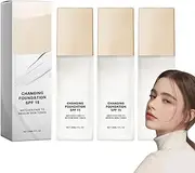 Skye Color Changing Magical Foundation, Color Changing Foundation for Mature Skin, Warm Skin Tone Cream, Mature Makeup Concealer, Self-Adjusting Full Coverage, Natural and Light (3)