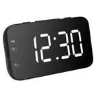 (White)LED Digital Alarm Clock Portable Desk Clock With Snooze For Bedroom US