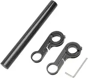 AIMALL Double Mountain Bike Handlebar Extender, Extension Bicycle Mount Bracket Holder for Speedometer, Headlight, Flashlight, Carbon Fiber & Aluminium Alloy