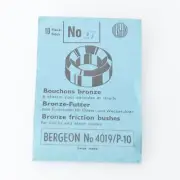 Genuine Bergeon No 27 Bronze Clock Bushes 4019-P-10 (Pack of 10) (G3D14)