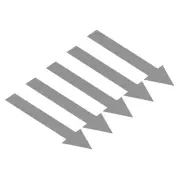 5x1.2" Arrow Sticker Directional Sign PVC Adhesive Floor Decal, Dark Grey 50Pcs