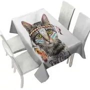 Cool Native American Cat Tablecloth