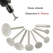 1PC 6-30mm Diamond Burr Carving Grinding Bit 6mm Shank for Engraving Grinder