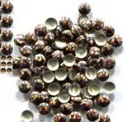 HOLOGRAM Round Nailheads BRONZE 6mm Hotfix 1 gross