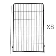 YES4PETS 8 Panel 120 cm Heavy Duty Pet Dog Cat Rabbit Exercise Extension Playpen Puppy Rabbit Fence