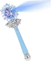 Ciieeo Light Up Snowflake Wand with Music Spray Princess Dress Up Prop for Easy to Use Party Accessory for Wizard Costumes and Fairy Play