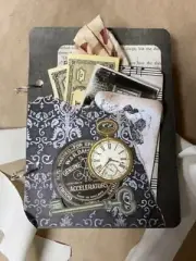 Handmade Vintage Starter Junk Journal, Antique Scrapbook/ Keepsake Memory Book