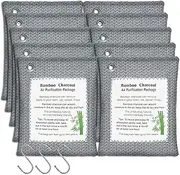 [DAWNTREES] Charcoal Odor Absorber for Strong Odor,10 Pack,(10x200g),Bamboo Air Purifying Bag, Activated Charcoal Odor Absorber for Closet, Shoe, Car, Basement Musty Odor Eliminator Deodorizer