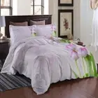 Pink Edge Nice Bud 3D Printing Duvet Quilt Doona Covers Pillow Case Bedding Sets