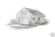 18 x 24 1+ Car FG Garage Building Plans with pull down stair to Attic