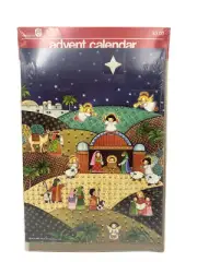 American Greetings 1983 Advent Calendar NIP Sealed Fold Out Holy Family Manger