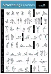 Gym Workout Poster Chart Stretching Running Exercise Poster Print Routine 50x70c