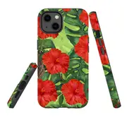 For Apple iPhone 13 Case, Armour Back Cover, Plant Garden