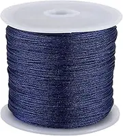 0.8mm Nylon Cord, Thread Chinese Knot Macrame Rattail Bracelet Braided String (Navy Blue)