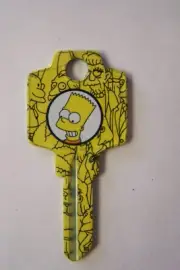 The Simpsons Bart Schlage SC1 house key blanks, rare