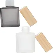 iplusmile 2Pcs Creative Aromatherapy Bottles Elegant Essential Oil Containers for Home Decoration Empty Aroma Diffuser Bottles with Tops for Living