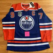 Connor McDavid Edmonton Oilers 2024 Stanley Cup Final Adidas NHL Jersey 54