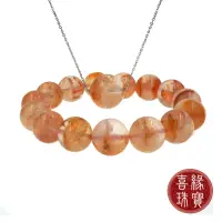 在飛比找momo購物網優惠-【喜緣玉品】天然紅幽靈手珠項鍊圓滿套組