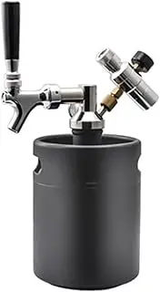 Brewing Accessory 2l Beer Keg Mini Keg Tap Dispenser, Carbonated Co2 Charger Brewing Beer Equipmen Home Brewing(2L)
