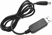 USB Boost Cable 5V to 9V Power Adapter - DC 5.5 * 2.1 Convert Cable, Wide Compatibility, Black