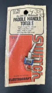 GC Electric 35-042 Electrocraft On-Off-On Miniature Paddle Handle Toggle Switch