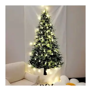 韓系聖誕節佈置聖誕樹掛布燈飾組1組(聖誕節 氣球派對 布置 裝飾 聖誕樹 雪花 星星 佈置 燈串 掛飾 氣氛燈)