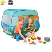 Happy Camper Pop-Up Tent by Battat - 20+ Camping Accessories, Light-Up Campfire