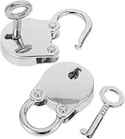 Homoyoyo 2Set Mini Vintage Padlock Small Metal Lock with Key for Diary Jewelry Box Suitcase Handbag Durable Key Operated Security Bear Shaped Design