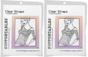 REPLACEMENT BRA STRAPS CLEAR SILICONE 5/8" ELASTIC LOT 2 Pks- 4 STRAPS INVISIBLE