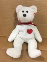 Ty Beanie Baby VALENTINO Extremely Rare! PVC Pellets 1993 with Brown Nose