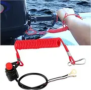 CGEAMDY Motorcycle Killswitch Reminder Cable, Universal Motorcycle Outboard Lawn Mower Switch, Motorcycle Outboard Atvs Lawn Mower Emergency Motor Kill Stop Switch, Ignition Tether Kill Switch
