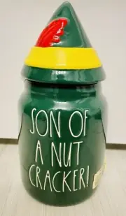 Buddy Elf Son Of A Nut Cracker Lidded Canister Ceramic Jar Rae Dunn Christmas