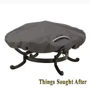 60" Round Fire Pit Cover for Outdoor Patio Metal Firepit Wood Burning RAVENNA