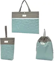 COLORFUL CANDY STYLE NK605100 Bag, Drawstring 3-Piece Set, Shoe Case, Drawstring Bag, Large Lesson Bag, Gymnastics Bag, Preparation for School Admission, Cute Boy, Turquoise