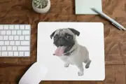 Pug Dog Computer Desk Office Mouse Pad for Computer Office Gaming Desk Non-Slip