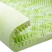 3 Inch Memory Foam Mattress Topper Full Size, 7-Zone Egg Crate Foam for Back Pain, Gel Cooling Mattress Topper, Slow-Rebound Bed Topper, Pressure Relief Mattress Pad Full, Comfortable Mattress Toppers