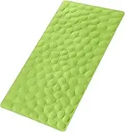 HAZALUTY Non-Slip Rubber Bathtub Mat for Bathroom, Soft Rubber Shower Mat with Strong Suction Cups, Mildew Resistant Bathmat with Pebbled Bubbles, Green（40 × 80CM）