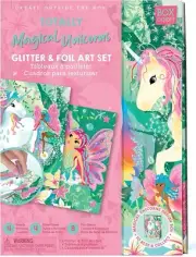 BOX CANDIY Totally Magical Forest Fairies and Unicorns Glitter and Foil, Crafts